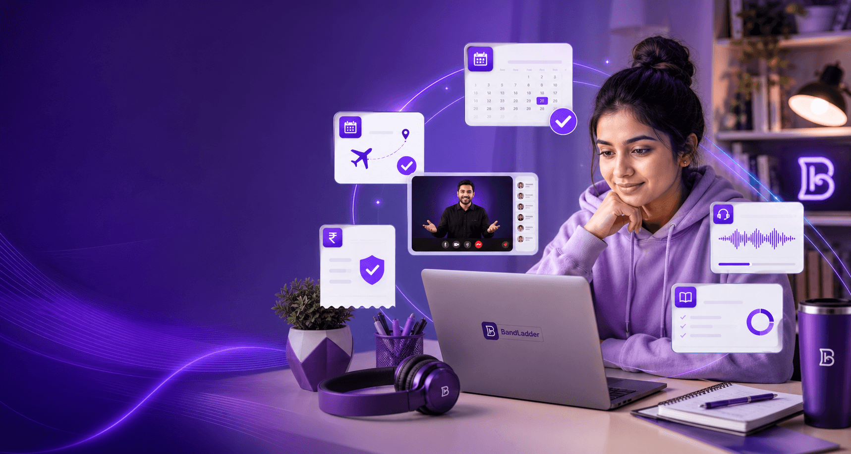 BandLadder PTE Zero Batch exam booking and live class visual
